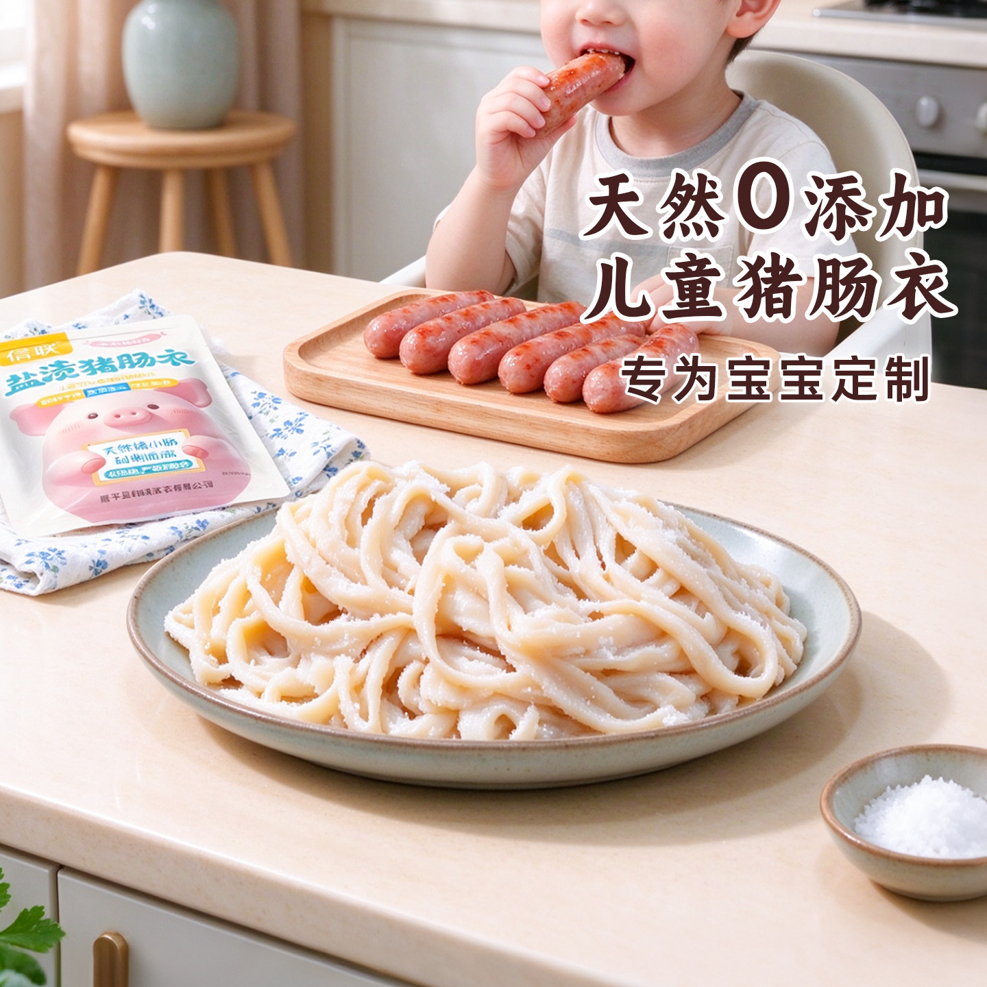 儿童猪肠衣 天然无添加 自制宝宝肠专用 灌脆皮烤香肠风干肉肠