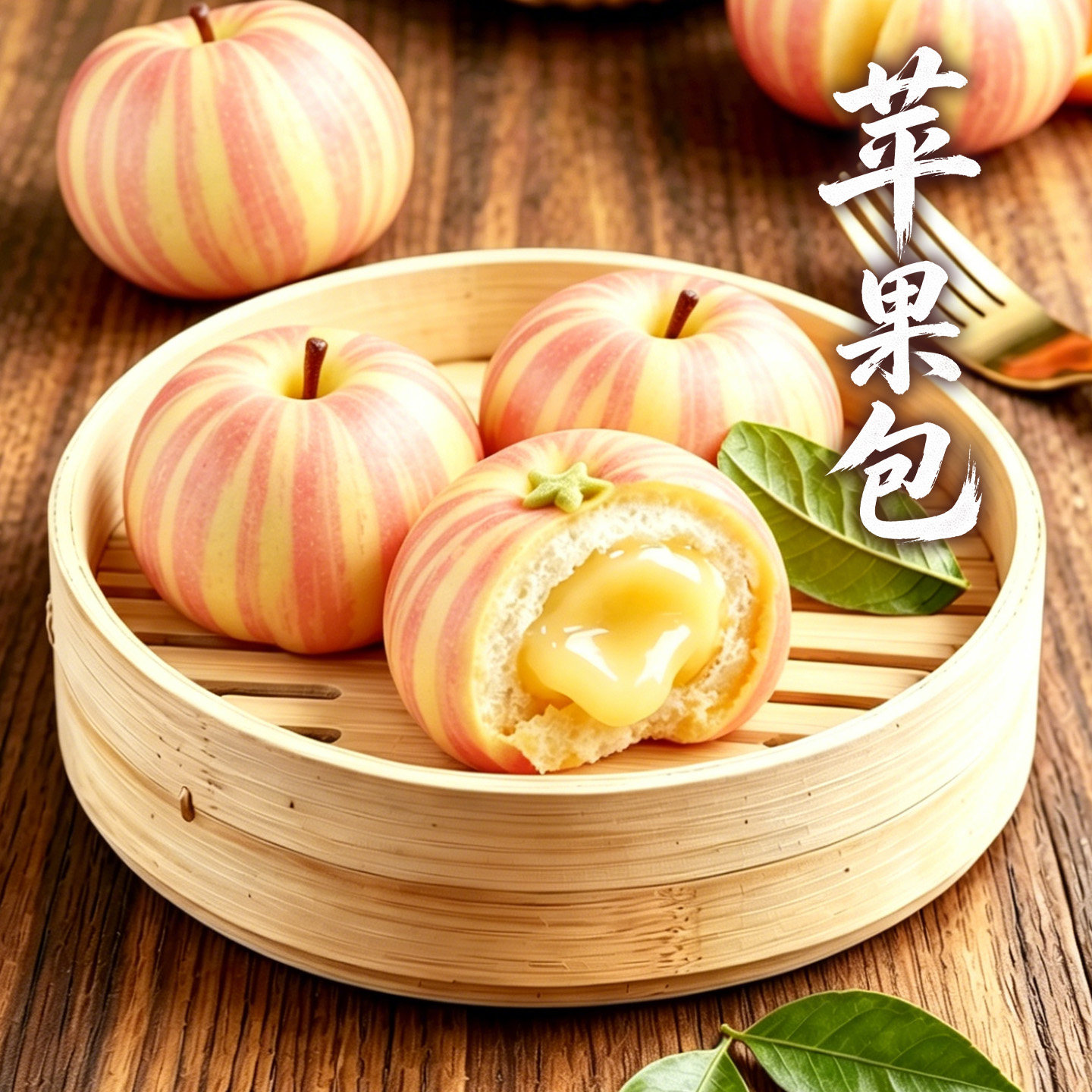 北记苹果包 儿童早餐卡通包 可爱苹果造型水果包馒头 速食半成品