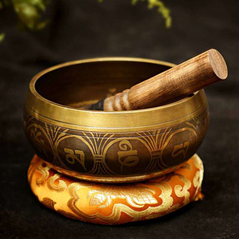 铜颂罄瑜伽碗梵音钵钵摆件法器静心冥想西藏尼泊尔佛音钵盂铜手工