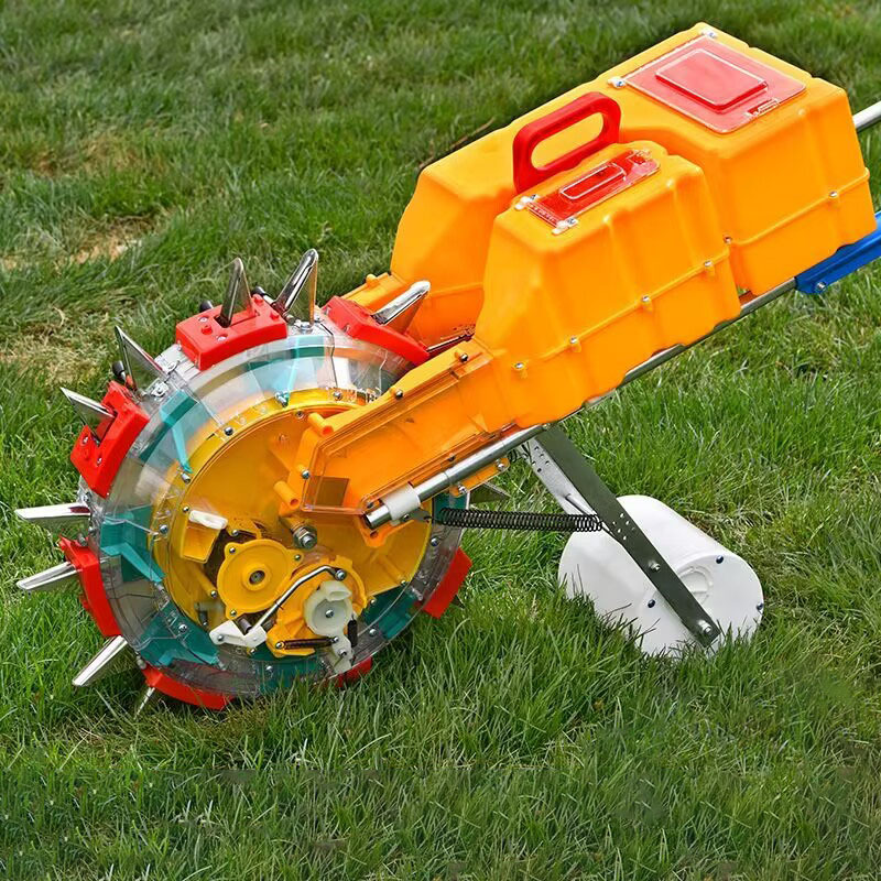 双8嘴播种施肥机蔬菜高粱豆类播种机点播器人力手推播种施肥机