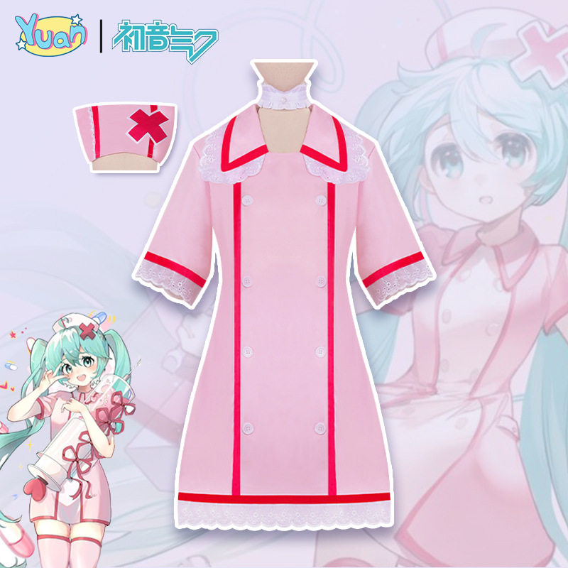 恋色病栋cosplay服装二次元动漫衣服女性感护士服万圣节初音cos