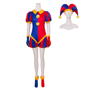 神奇数字马戏团cos服帕姆尼cosplay连体衣Pomni面具万圣节服装