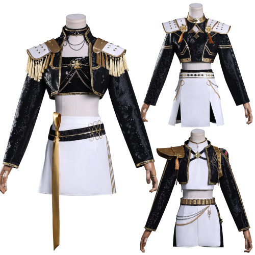 猎魔女团cos服爆款韩流K-pop米拉佐依鲁米服装黑色女套装