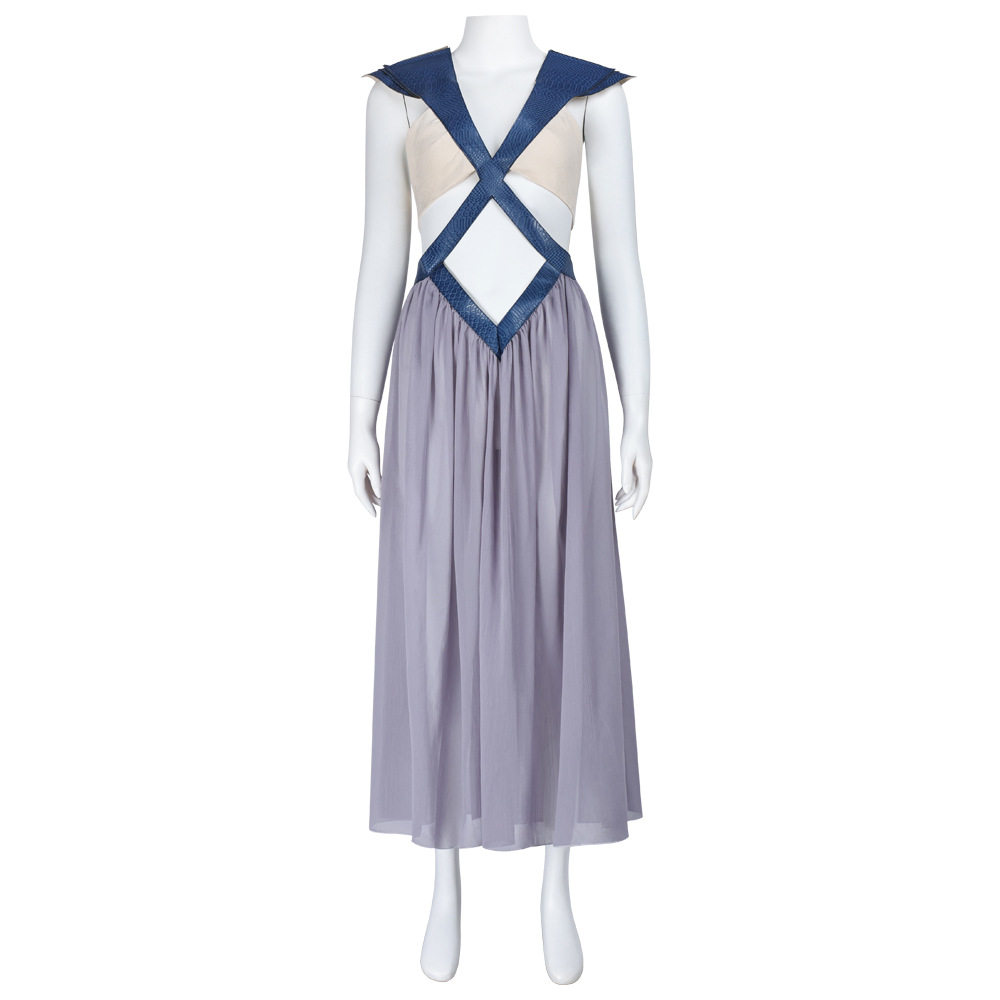 权力的游戏丹妮莉丝cos服装万圣节角色扮演丹妮露背连衣裙