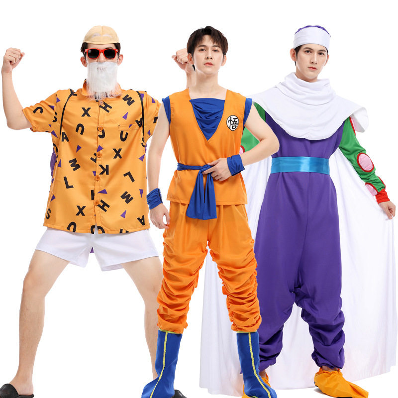 万圣节服装日本动画片七龙珠悟空龟仙人比克角色扮演舞台表演服