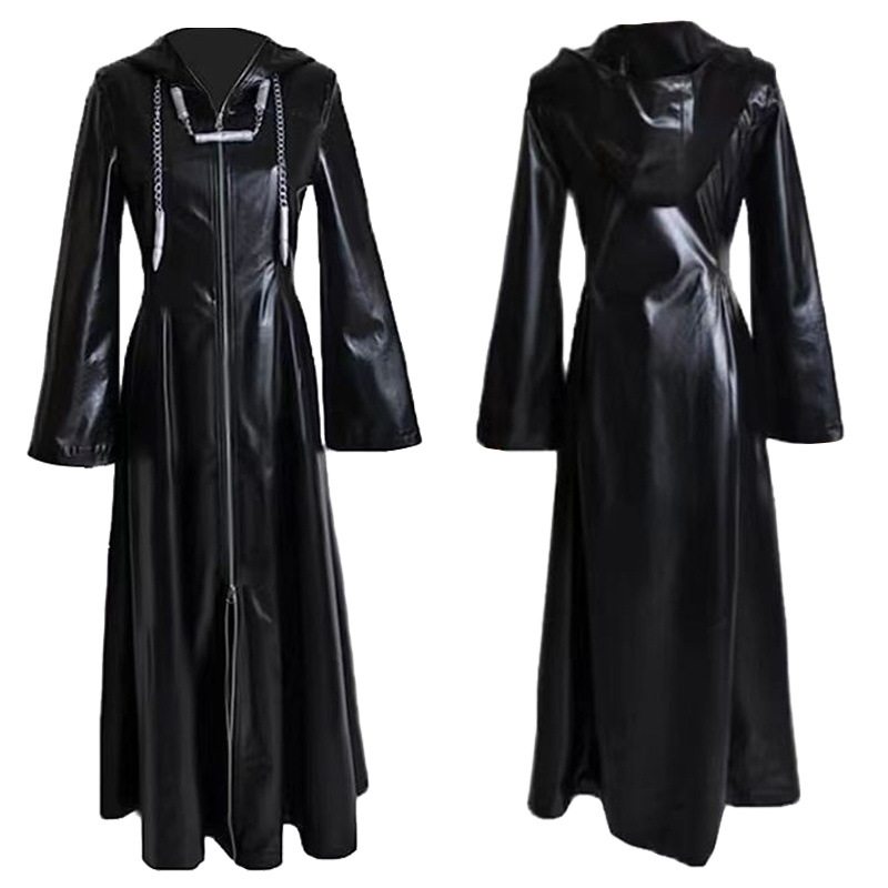 王国之心系列（KingdomHearts)十三机关外袍cos服装黑色皮衣cos