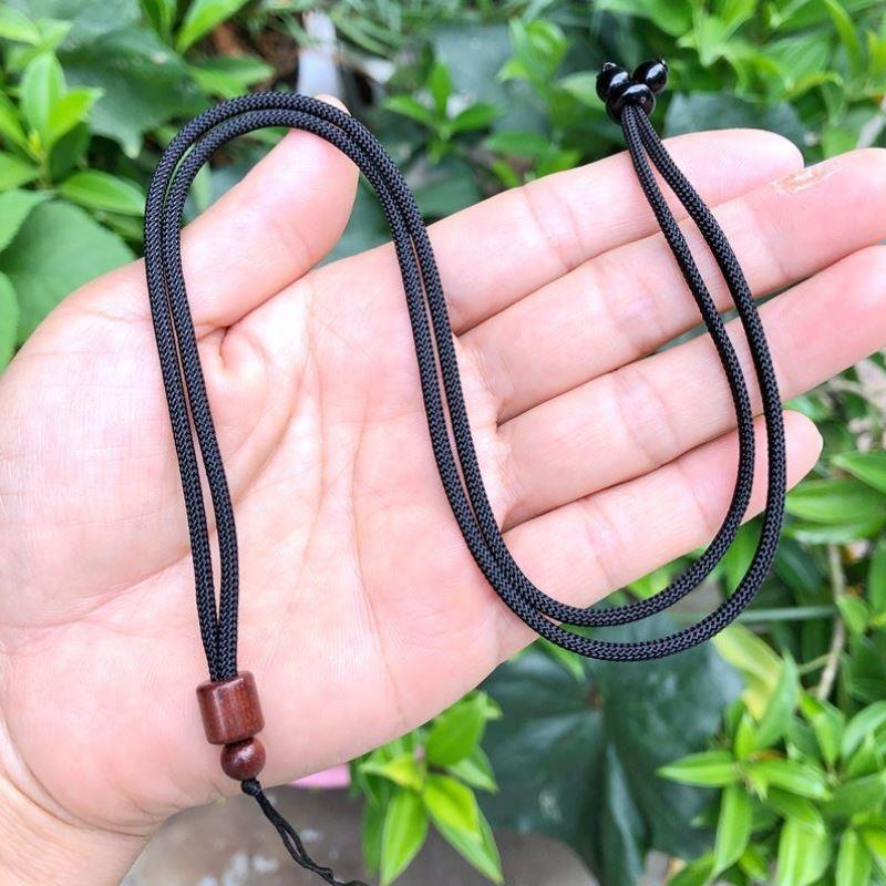 红绳子手工挂件玉石吊坠项链绳挂绳翡翠玉石高端配饰百搭玛瑙男款