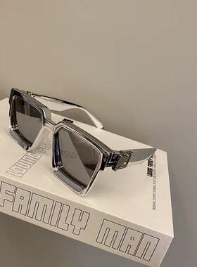 ins风网红方框墨镜男明星同款太阳镜欧美潮人复古嘻哈街拍眼镜女