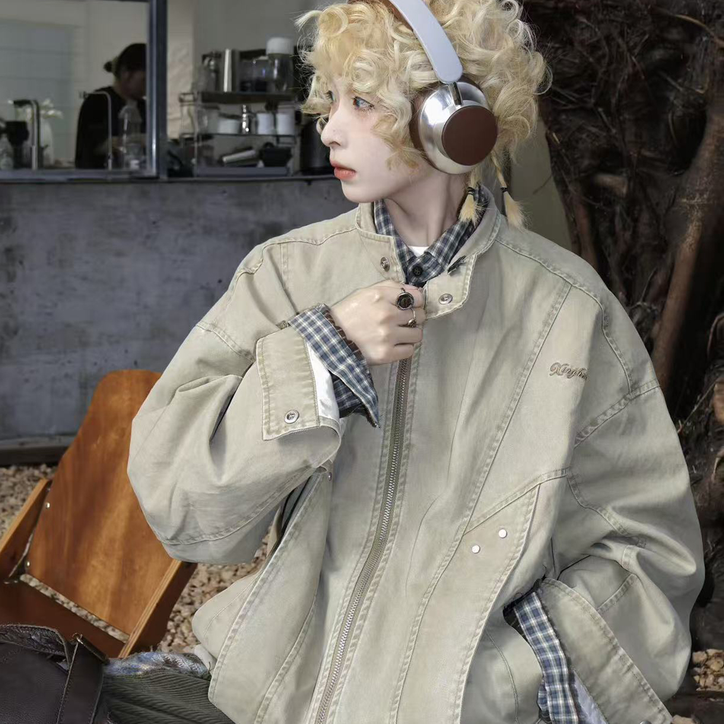 早秋哈灵顿立领外套女夹克上衣潮