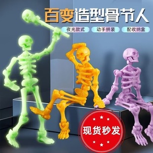 多关节可动骨节人偶人型仿真骨架骷髅人模型创意拼装玩具挂件礼物