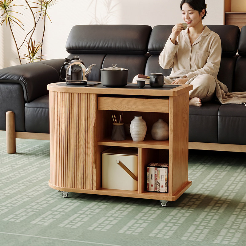 顾家家居顾家木艺实木可移动茶桌