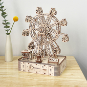 diy手工拼装 礼物送女生木音乐摩天轮旋转八音盒生日儿童模型情人