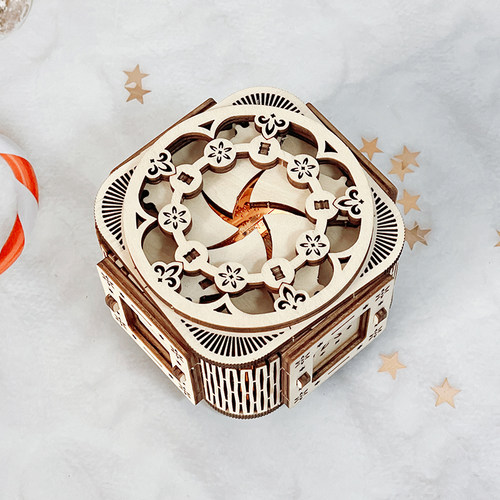 diy手工礼物生日送男女生机关戒指八音乐盒积木拼装模型儿童圣诞