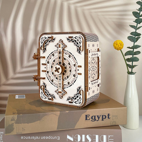 手工拼装礼物生日送男女友圣诞diy八音乐盒密码首饰机关盒3d儿童