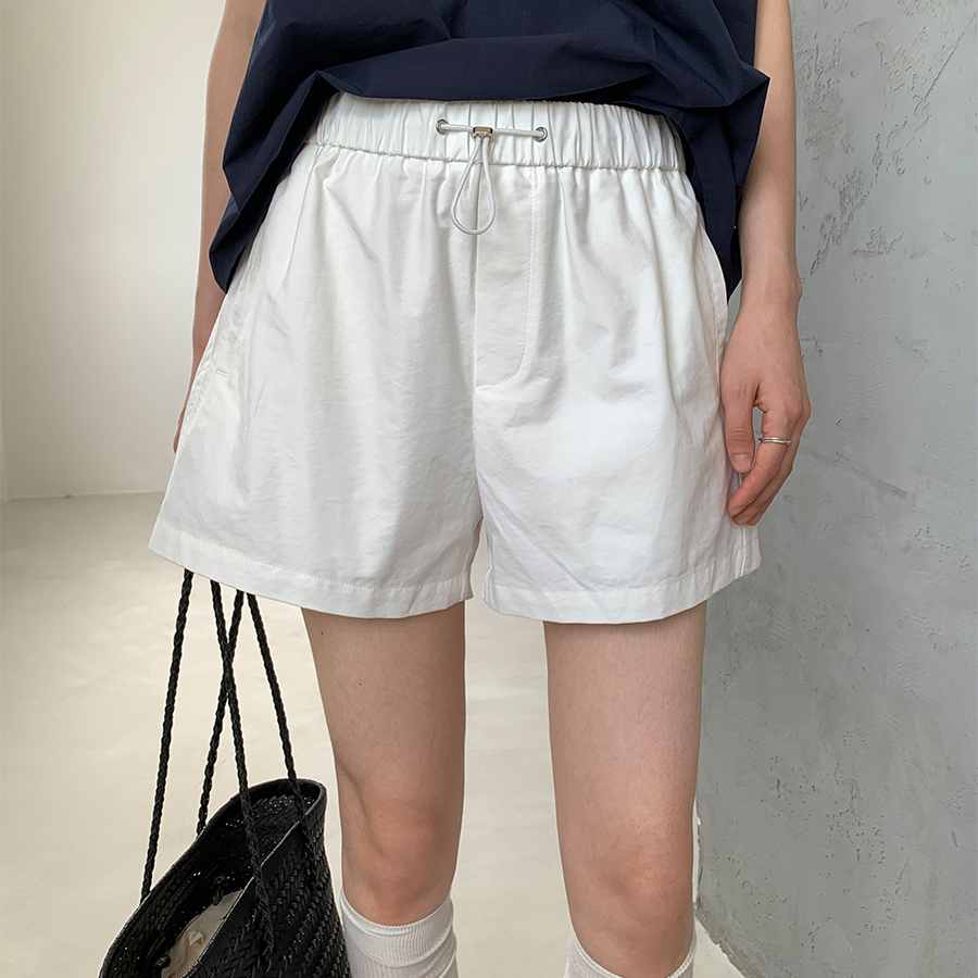设计师款弹力抽绳直筒运动短裤女2025夏季新款高腰休闲宽松短裤