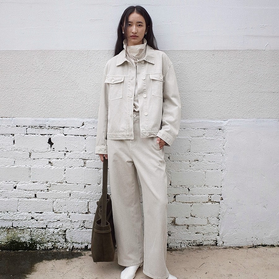 美式复古风纯棉牛仔套装女25秋新