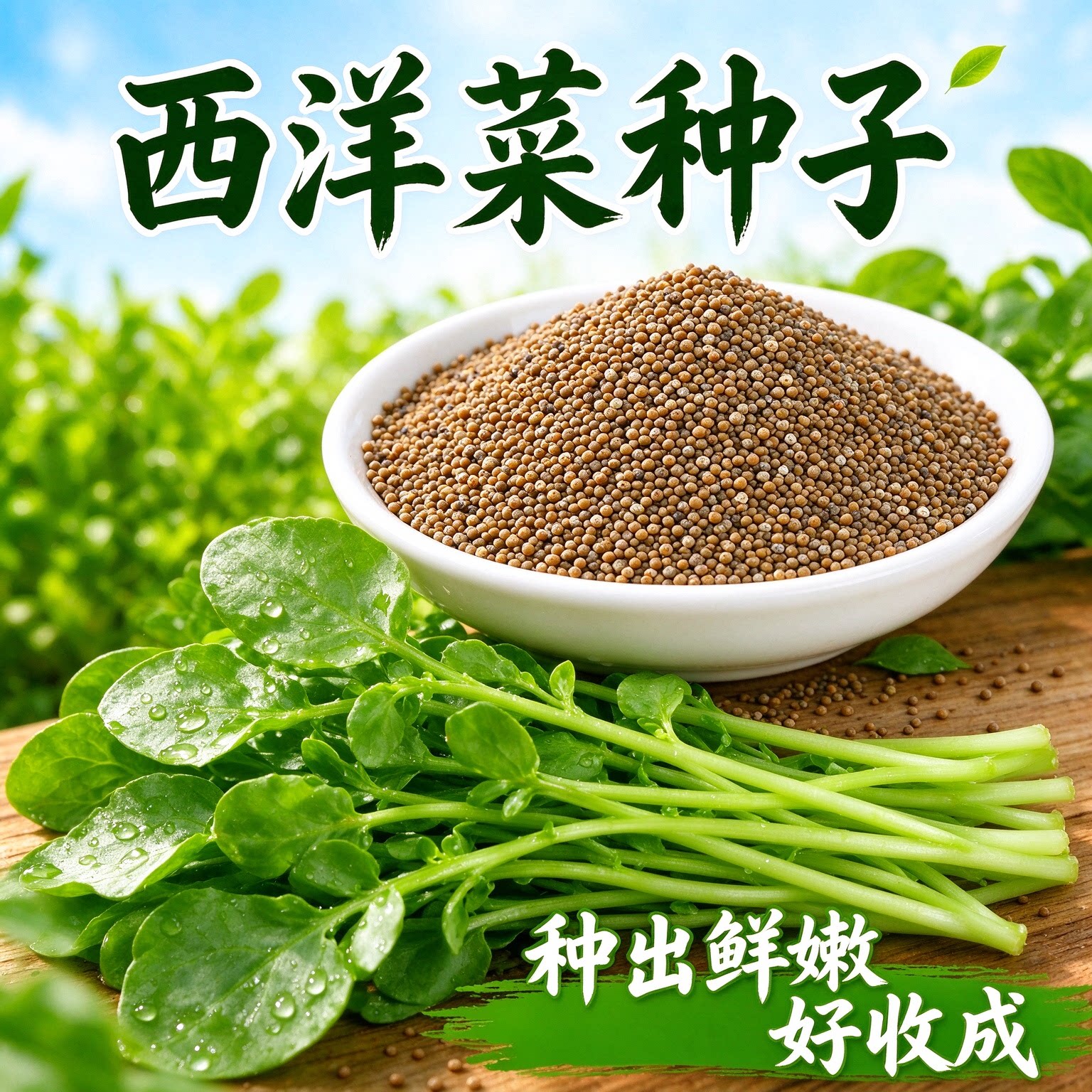 【西洋菜种子】广东水培芥菜豆瓣菜阳台盆栽小菜园种植蔬菜种子