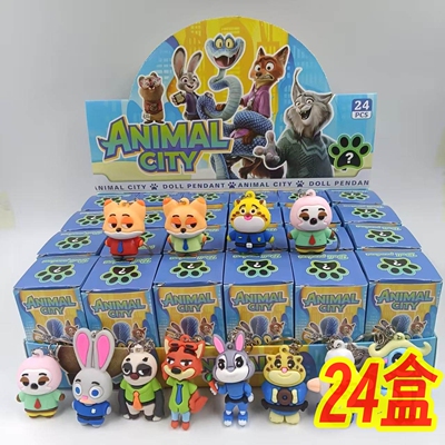 疯狂动物城盲盒钥匙扣挂件玩偶玩具小学生实用奖品幼儿园礼物礼品