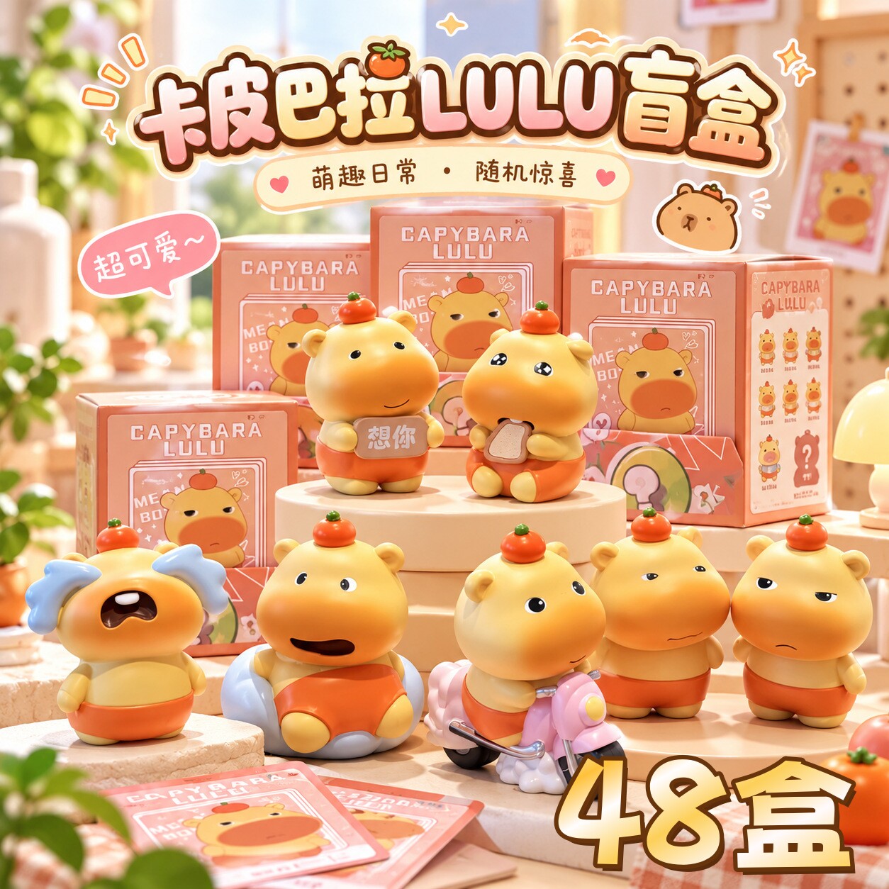 水豚噜噜玩偶小玩具盲盒奖品奖励小学生有趣小礼品幼儿园全班礼物