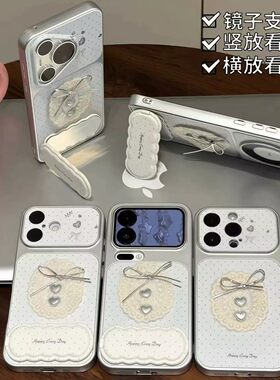 波点爱心蝴蝶结适用小米17pro手机壳米15/14新款小众红米k90max高级ins风note15女款turbo5全包14c防摔保护套