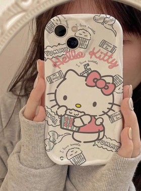 HelloKitty猫适用小米17promax手机壳15/14/13新款红米k90/k80可爱女note15/14r软硅胶turbo4卡通Civi3保护套