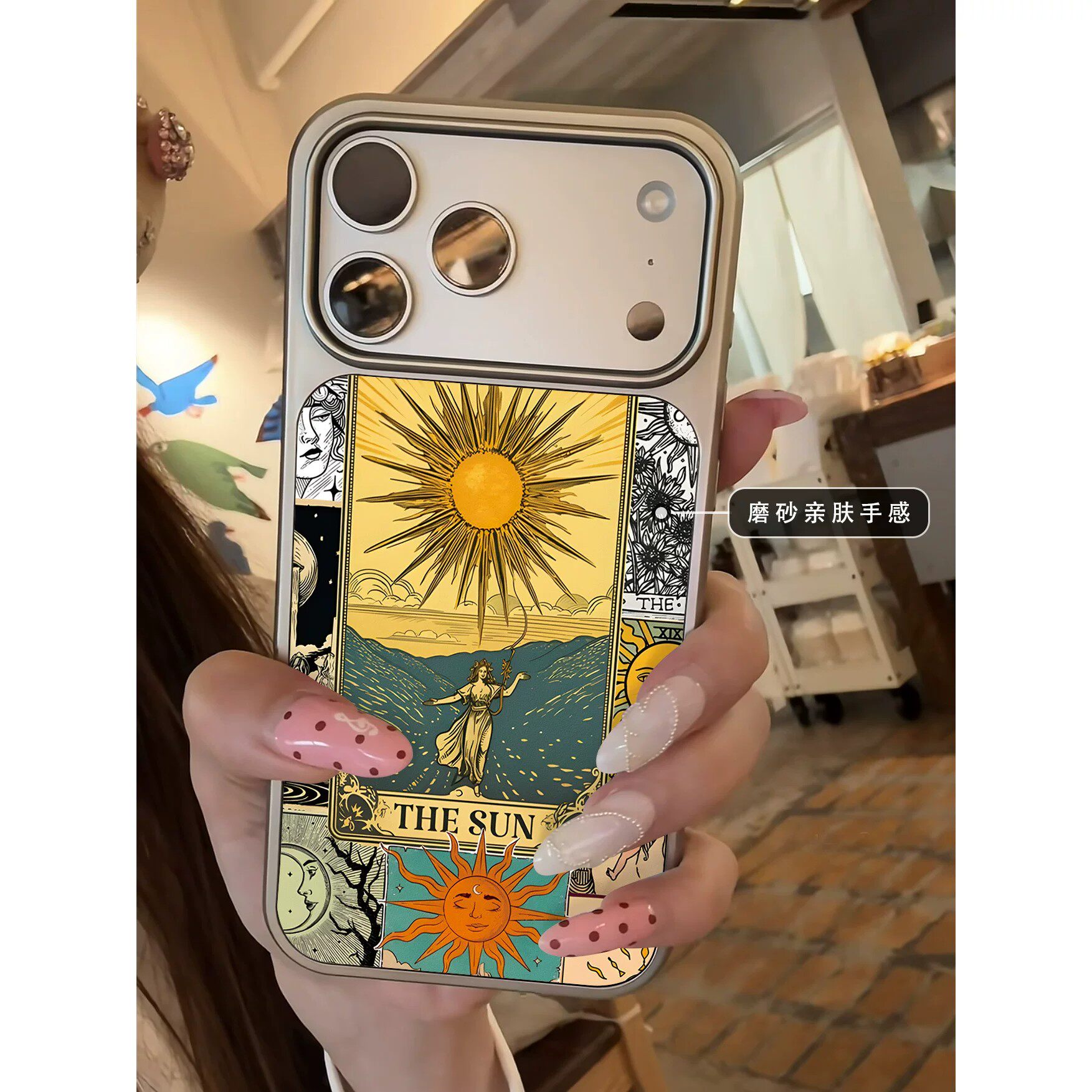 复古太阳女神适用于苹果18promax手机壳新款女iPhone17e个性简约16男款15磨砂14大孔13电镀银框12防摔保护套