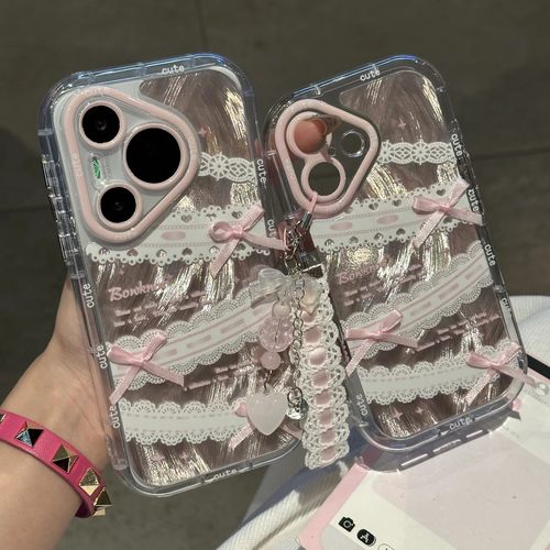 ins蕾丝蝴蝶结vivox200s手机壳x100/90/80新款简约s30/s20文艺少女y300pro硅胶neo10全包防摔iQOO13软保护套