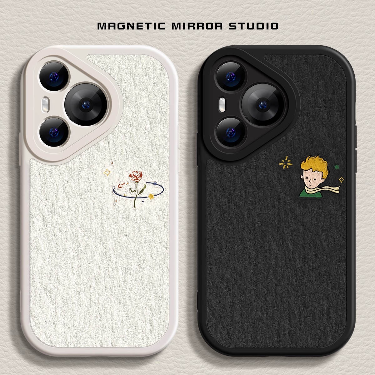 玫瑰王子手机壳opporeno14/13/12新款小羊皮findx9/x8s+硅胶软壳a6pro秋冬情侣款k13TU全包a55/a97防摔保护套