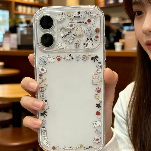 围边动物大视窗秒变适用opporeno15c手机壳新款女reno14卡通findx9透明a6pro硅胶软壳1加ACE6全包防摔保护套
