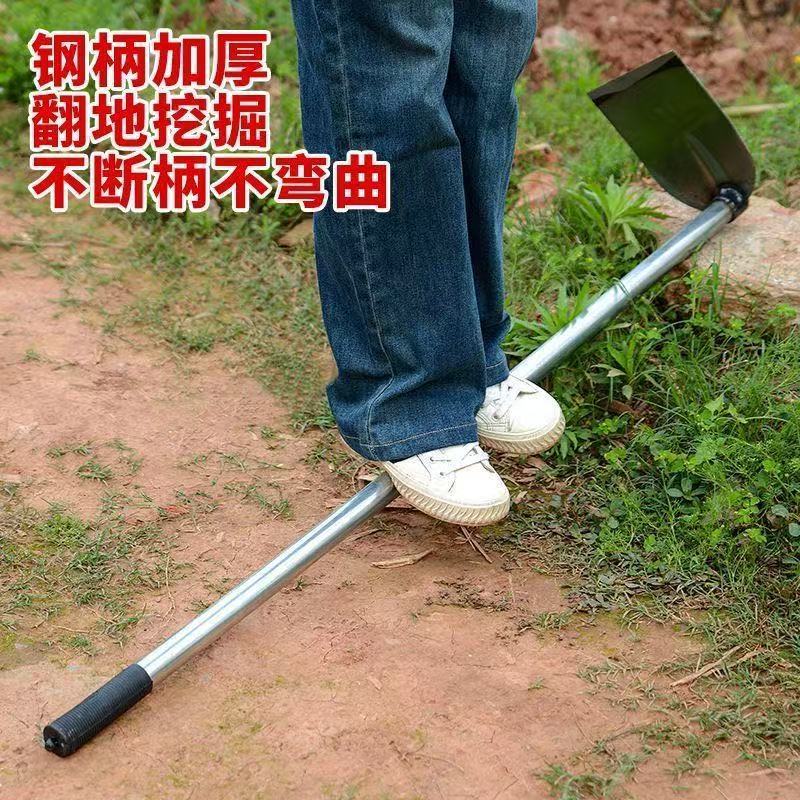 农用锄头焊接一体带钢柄加宽加长锰钢平锄带把锄草挖土专用宽锄头图片