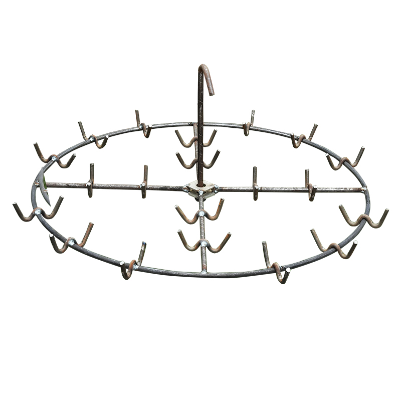 手工烟熏腊肉加厚钢筋加粗旋转圆形家用香肠支架架子晾晒熏肉神器