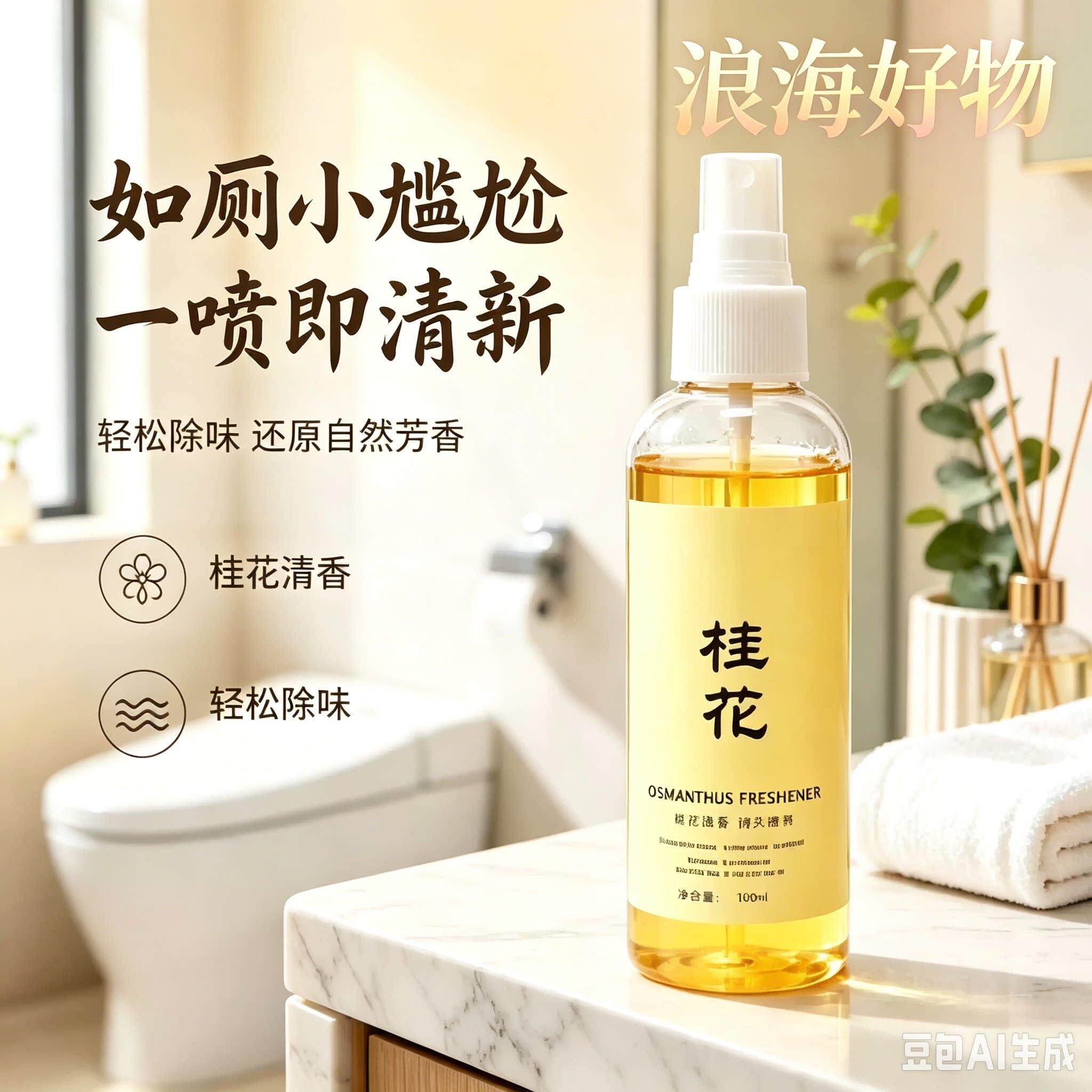 【拍一发Q三】桂花香水家卫生间除RYY臭用剂车空气清新持久留香载