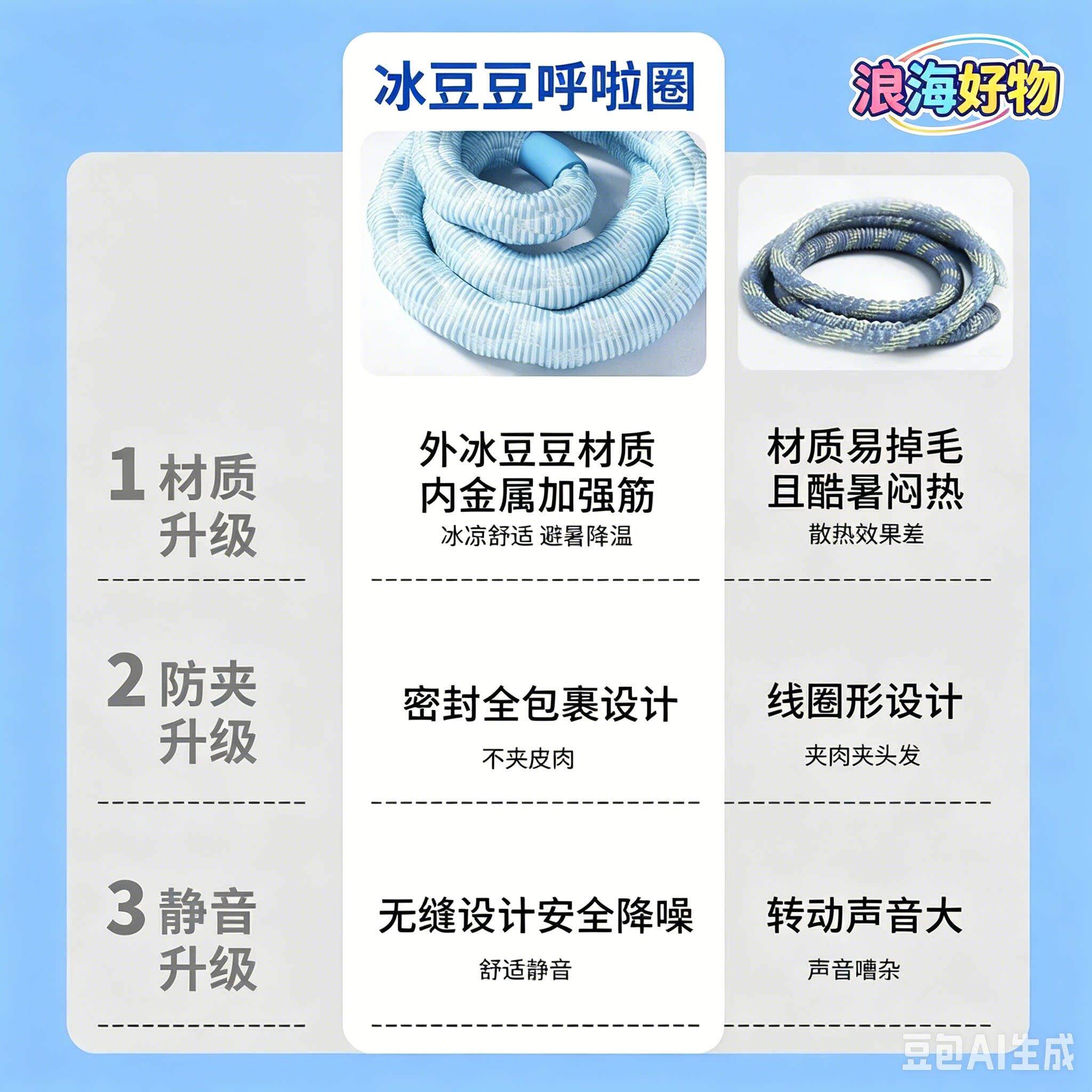 【人冰清爽】感软弹簧动全包裹呼啦圈成居家室内AFB运健身锻炼器