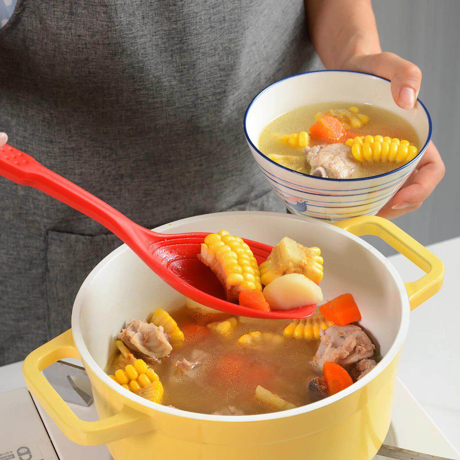 日本口炒菜铲铲用家多功能硅胶铲二合一多进用途硅胶勺UZB食品级