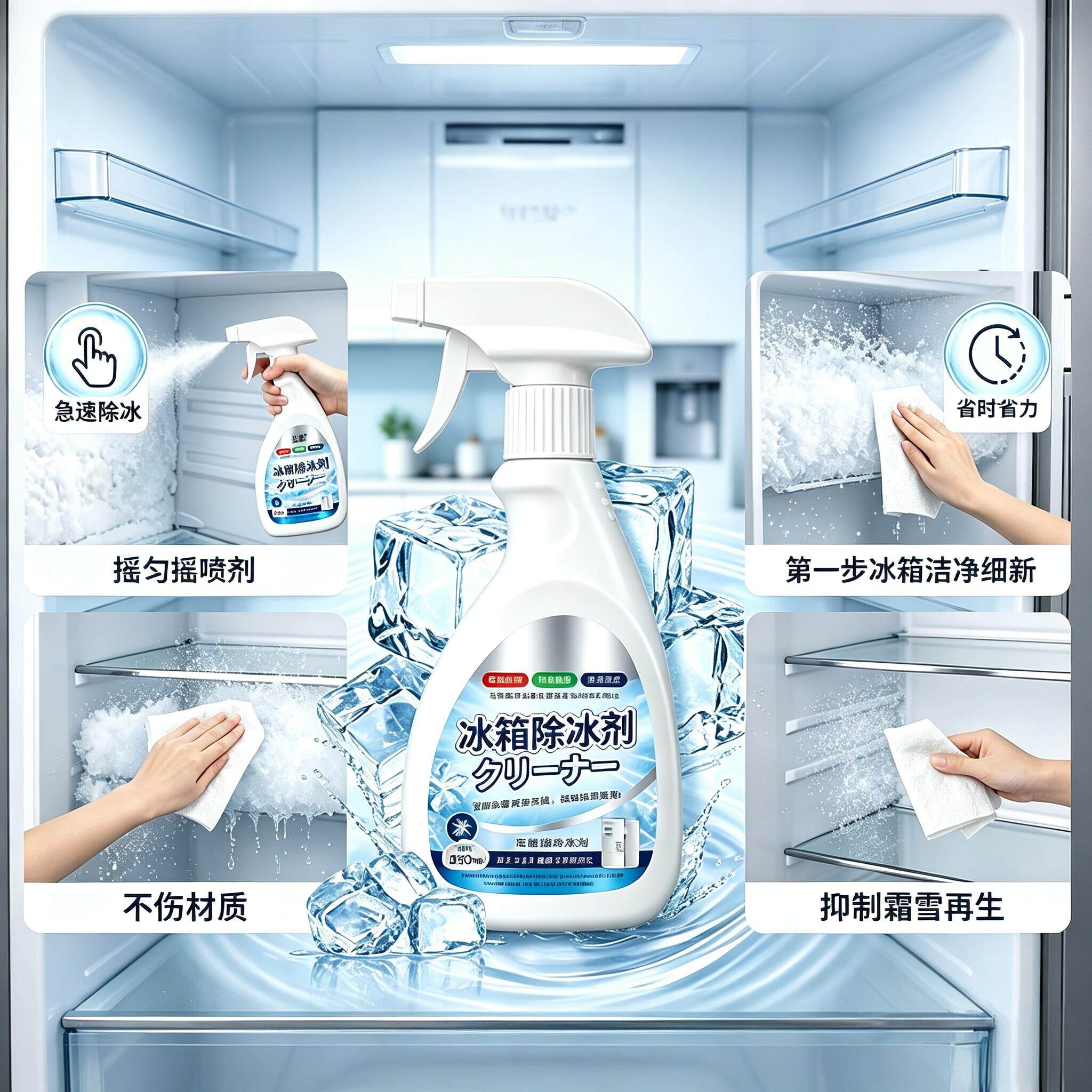 升级2.0融冰霜剂霜家用冷冻室剂除除防冰清洁冰箱P冰柜ZMP融雪化