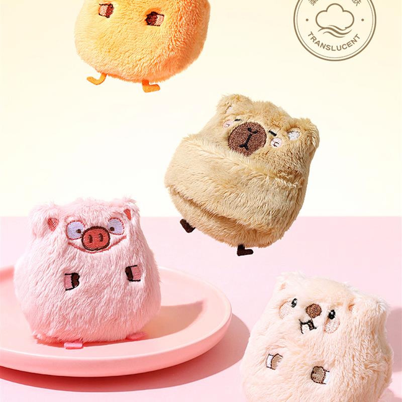 日本毛绒粉扑植绒柔软亲肤厚实粉饼释粉散粉定妆长绒气垫美妆工具