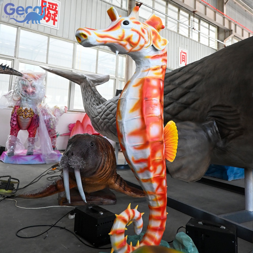 仿真海洋动物模型博物馆海洋馆展览装饰摆件电动海马制做厂家