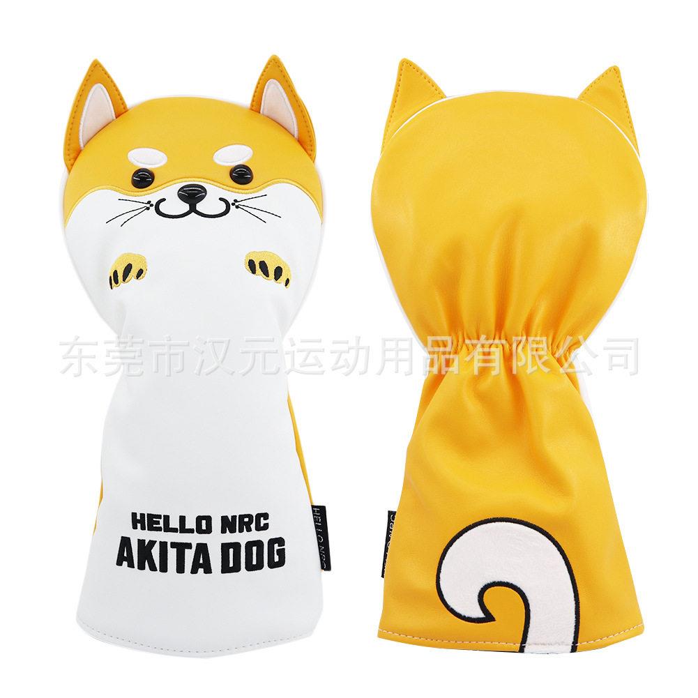 厂家韩国跨境尔夫球杆套保护套铁杆套柴犬户外运动配件黑色
