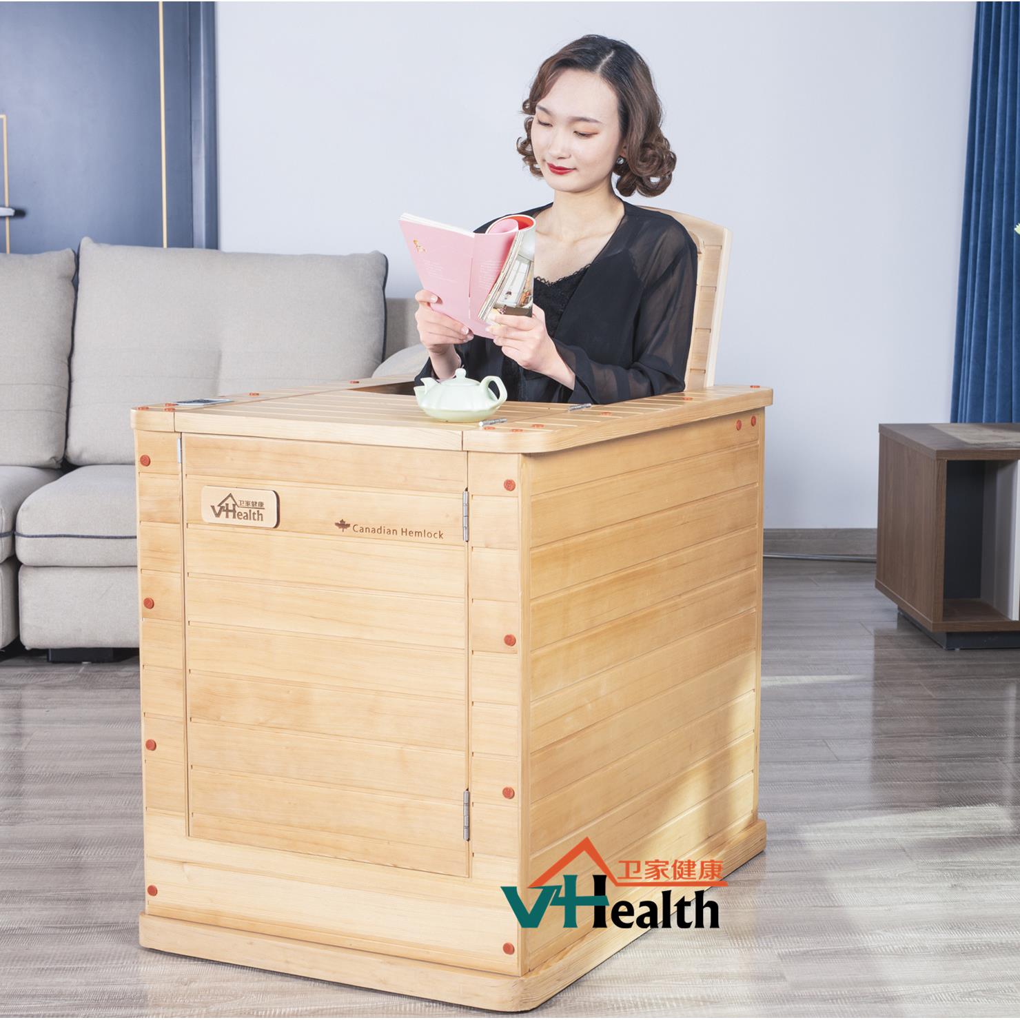 桑拿房厂家供应远红外韩式半身汗蒸舱熏蒸房桑拿浴箱家用能量舱