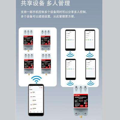 4G智能手机远程控制大功率增氧泵抽水泵循环定时220V遥控开关