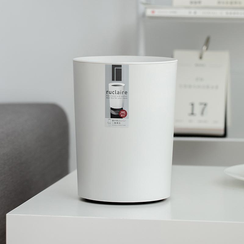 日本进口ASVEL垃圾桶简约家用客厅厨房卫生间办公无盖垃圾筒纸篓