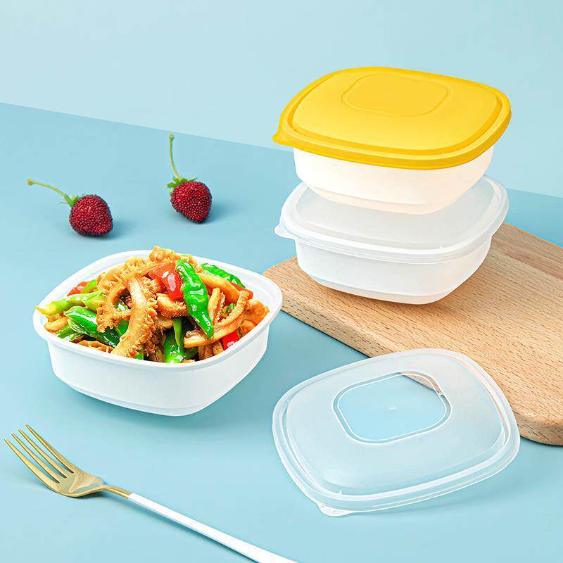 赛卓小碗菜专用打包盒外卖锁扣塑料碗商用一次性餐盒透明圆形饭盒
