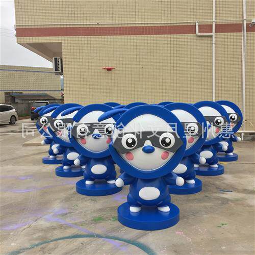 玻璃钢雕塑制作广场商场商业街卡通IP形象吉祥物景观装饰落地摆件