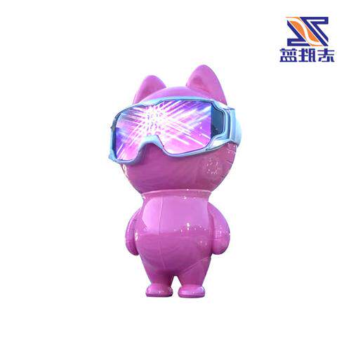 玻璃钢猫雕塑户外大型卡通动漫形象IP打卡美陈装饰落地摆件