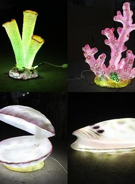 大型仿真鱼摆件发光生物鱼模型玻璃钢雕塑海洋餐厅装饰品悬挂装饰