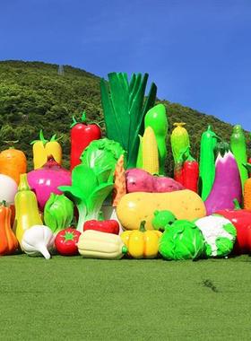 大型水果蔬菜玻璃钢雕塑田园仿真果篮推车农场农家乐景区装饰摆件