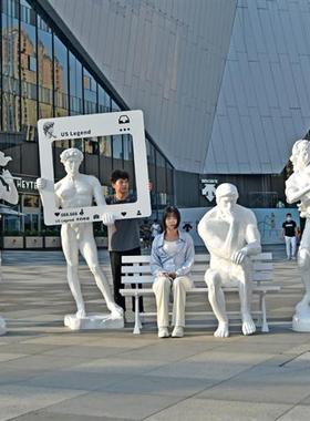 思考者维纳斯大卫欧式雕像玻璃钢雕塑美术学院会所落地装饰大摆件