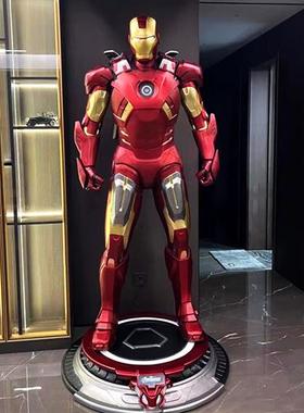 漫威MK钢铁侠比全身大型玻璃钢雕塑客厅装饰豪华版落地大摆件