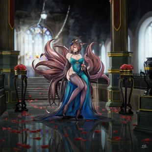 派派 定金 GSC  碧蓝航线 天城 鳐 落于王座之花Ver. 手办