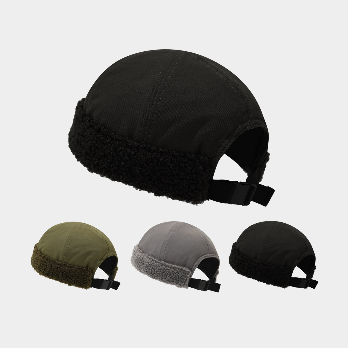 日系复古羊羔绒檐地主帽男女秋冬